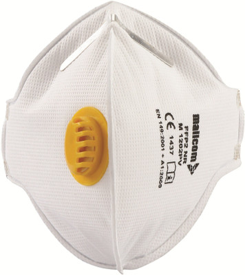 

Mallcom Mallcom Face Mask with Valve M1202 PV Pack of 10 Pc M1202 PV Mask and Respirator