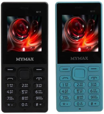 

Mymax M11 Combo of Two Mobiles(Black&Sky Blue)
