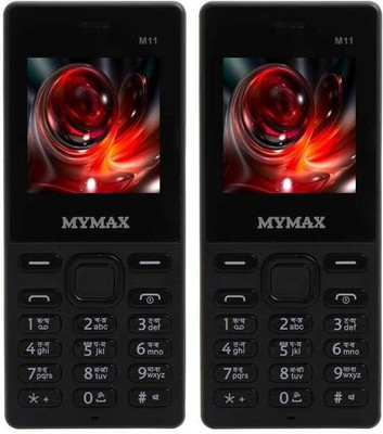 

Mymax M11 Combo of Two Mobiles(Black&Black)