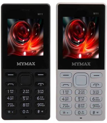 Mymax M11 Combo of Two Mobiles(Black&Grey)