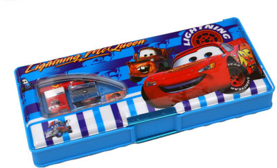 

Aero Pixar Cars Collection Complete Set Art Plastic Pencil Box(Set of 1, Light Blue)