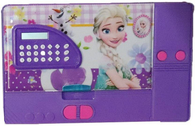 

Browner Dual Sharpner Frozen Art Plastic Pencil Boxes(Set of 1, Multicolor)