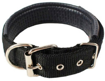

101Lives Sturdy  black collar Dog Everyday Collar(, BLACK