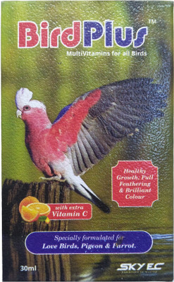 

Sky ec 0639385372800, Bird plus multivitamins for all birds , for health growth , full feathering & brilliant colour Pet Health Supplements(30 ml)
