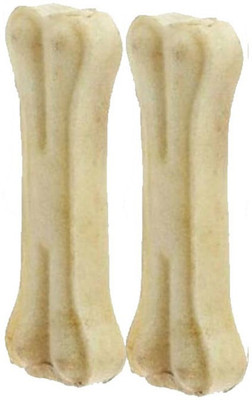 

Delicacy Pet Food & Supplies Pet Treat Bones White Dog Chew 6 Inch Pack of 2 Beef Dog Treat(256 g, Pack of 2)