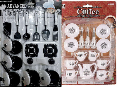 

HILY White and Black Coloured Kitchenset With Cupset for Girls.