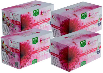 

everteen Daily Panty Liners with 100% Natural Cotton Top – 4 Packs (4 x 30pcs) Pantyliner(Pack of 4)