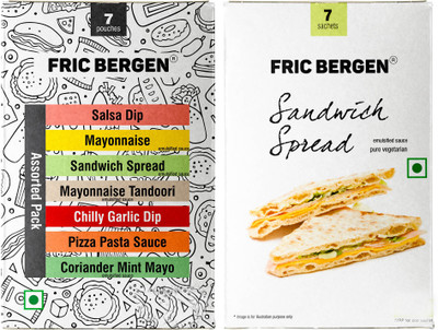 

Fric Bergen Combo Of Sandwich Spread (Pack 1)+Mix Sauces (Pack 1) Sauces & Ketchup(504 g)