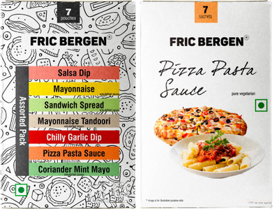 

Fric Bergen Combo Of Pizza Pasta Sause (Pack 1)+Mix Sauces (Pack 1) Sauces & Ketchup(504 g)