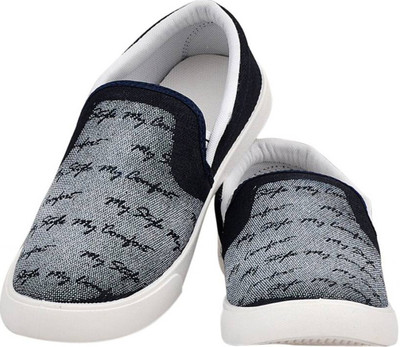 

Trenqs Slip On Sneakers For Men(Multicolor, Black