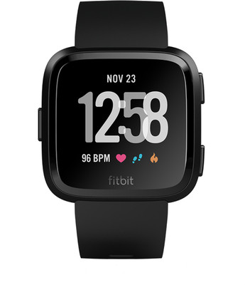 Fitbit Versa Smartwatch(Black Strap Regular)