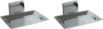 

Pargti Jet Soap Dish-Combo pack of 2(Silver)
