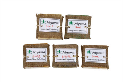 

Niyama Handmade Bridal,Groom,Coffee, Neem and Starch soap Combo(750 g, Pack of 5)