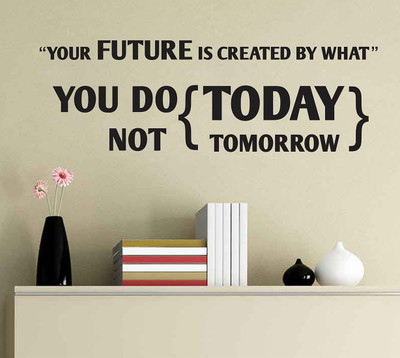 WALLSTICK 100 cm Motivational Quotes Removable Sticker(Pack of 1)