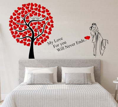 fuzzy 130 cm love Self Adhesive Sticker(Pack of 1)