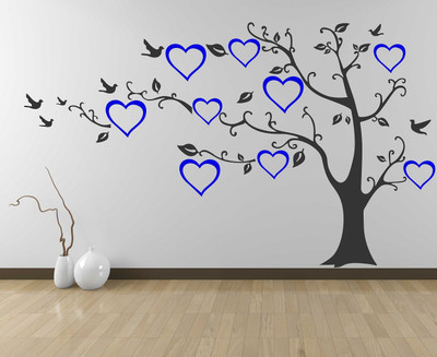 fuzzy 145 cm lovely tree Self Adhesive Sticker(Pack of 1)