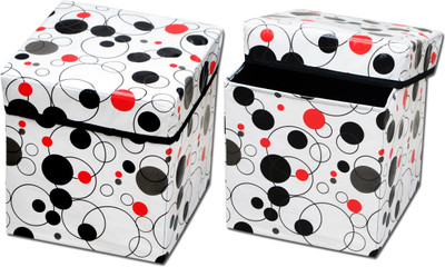

Fabriclair Foldable Eye-Catching Pattern Storage Living & Bedroom Stool(Multicolor)