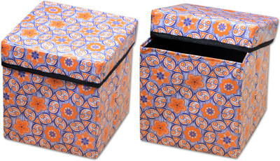

Fabriclair Foldable Eye-Catching Pattern Storage Living & Bedroom Stool(Multicolor)
