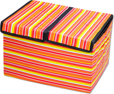 

Red Hot Striped Storage Basket(Pack of 1)