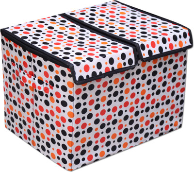 

Red Hot Dotted Storage Basket(Pack of 1)