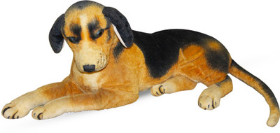 

Akshat Very Big Stuffed Sitting Plush Dog Soft Toy 103 cm IN LENGTH - 10 inch(Brown, Black), Black;brown