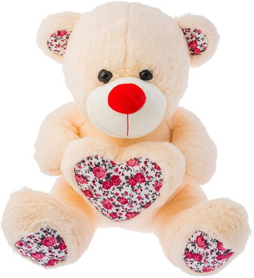 

Dimpy Stuff Bear w heart Flower - 40 cm(Cream)