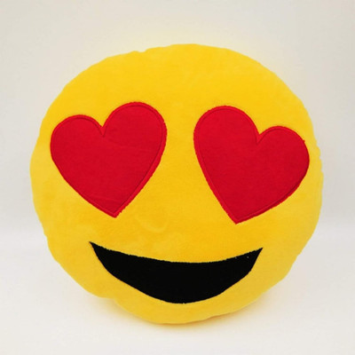 

Home Pictures Heart Eyes Soft Smiley Cushion - 35 cm(Yellow)