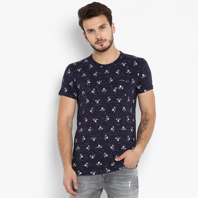 mufti-floral-print-men-round-neck-dark-blue-t-shirt