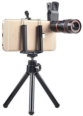 

Hypex Magnifier Optical Telescope Mobile Phone Camera Lens with Retractable Mini Tripod 8X Zoom Magnifier Tripod, Tripod Kit(Multicolor, Supports Up to 1000 g)