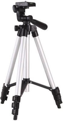 

BlueMate Tripod-3110 Portable Adjustable Aluminum Lightweight Camera Stand with Three-Dimensional Head & Quick Release Plate and Mobile Phones Tripod(Black, Supports Up to 1500 g)