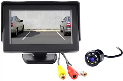 MotoPanda 4.3 TFT LCD Digital Monitor with 8LED Night Vision Camera Reverse Assist Camera System(1 Camera, 480X72)