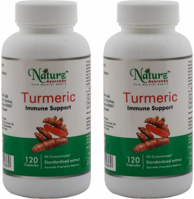 

Naturz Ayurveda Turmeric 120 capsules - Pack of 2(240 No)