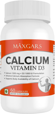 

Maxgar Calcium With Vitamin D3, 30 Servings 60 Capsules(60 No)