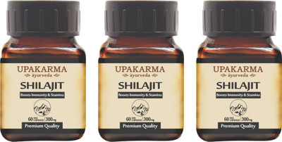 

UPAKARMA SHILAJIT CAPSULES PACK OF (3)(180 No)