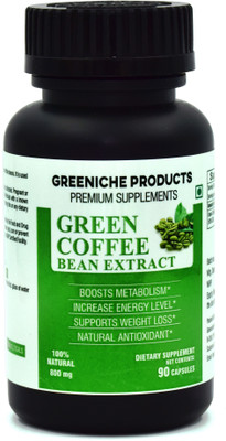 

Greeniche Green Coffee Bean Extract 800mg for Weight Loss - 90 Capsules(90 No)