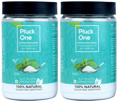 

Pluck One Stevia All Purpose Powder, 200 gms + 200 gms, Pack 2 Sweetener(400 g, Pack of 2)