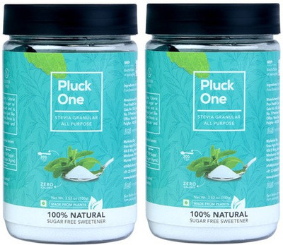 

Pluck One Stevia All Purpose Powder, 100 gms + 100 gms, Pack 2 Sweetener(200 g, Pack of 2)