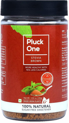

Pluck One Stevia Brown (100 gms) - 100% Natural Sweetener | Zero Calorie | Sugar Substitute | Diabetic friendly Sugar Free | No Preservatives | Vegan | Gluten Free | Superior Purity Sweetener(100 g)