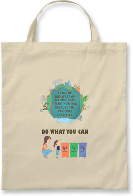 

Rawpockets ' Do What You Can ' - Natural Colour Tote Bag Multipurpose Bag(Beige, 5 L)