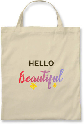 

Rawpockets ' Hello Beautiful ' - Natural Colour Tote Bag Multipurpose Bag(Beige, 5 L)