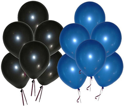 

Trishra Solid Mayra_25-150 Balloon(Blue, Black, Pack of 150)