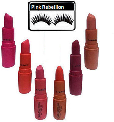 

Pink Rebellion Eyelashes , mac Giambattista Valli Matte Finish Combo Lipstick (18 g, Multicolour) (Set of 7)(Set of 7)