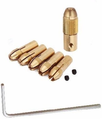 RIVER FOX 7-Piece Hand Drill Kit Chuck and Drill Collet (0.5mm to 3.0mm)