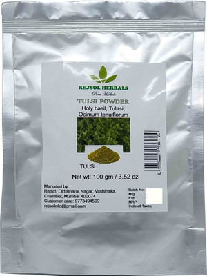 

REJSOL Tulsi Powder 100gm Tulasi Powder 100 gm, Ocimum tenuiflorum(100 g)