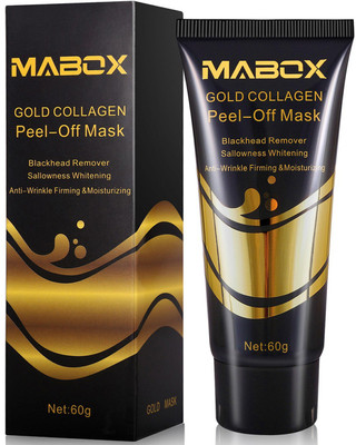 

Mabox Gold Collagen Facial Peel off Mask Anti Aging Removes Blackheads finelines(60 g)