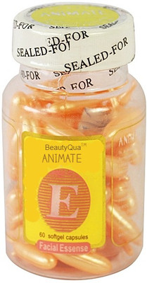

BeautyQua Animate Alovera Vitamin E Facial Capsules for Skin Treatment 60 capsules(60 g)