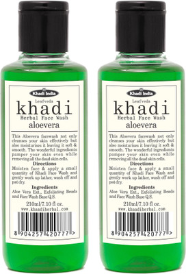 

LEAFVEDA Khadi Aloevera Face Wash Pack of 2 Face Wash(420 ml)