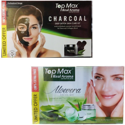 

Real Aroma Charcoal & Aloe Vera Facial Kit 620 g(Set of 2)