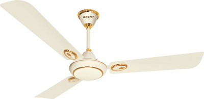 

Kathy 1200 mm High Speed Copper Winding 3 Blade Ceiling Fan(Pearl Ivory, Pack of 1)