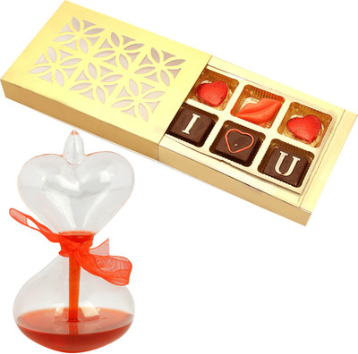 

Ghasitaram Gifts Valentine Gifts- Love Meter RR-476 with Valentine Chocolate Box Combo(2)